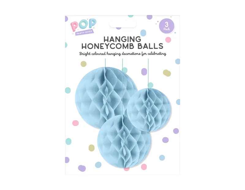 Wholesale Pastel Honeycomb Hanging Decoration 3pk Wholesale Pastel Honeycomb Hanging Decoration 3pk