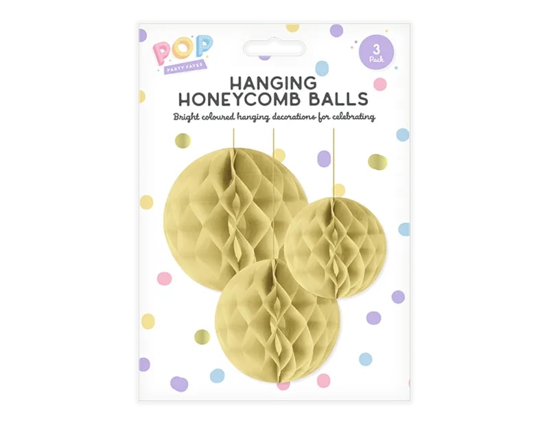 Wholesale Pastel Honeycomb Hanging Decoration 3pk Wholesale Pastel Honeycomb Hanging Decoration 3pk