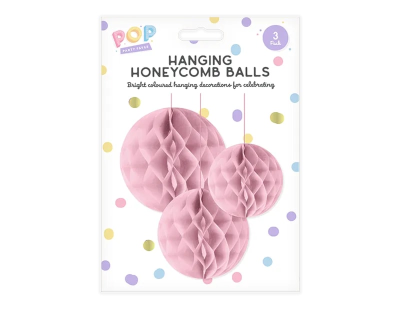 Wholesale Pastel Honeycomb Hanging Decoration 3pk Wholesale Pastel Honeycomb Hanging Decoration 3pk
