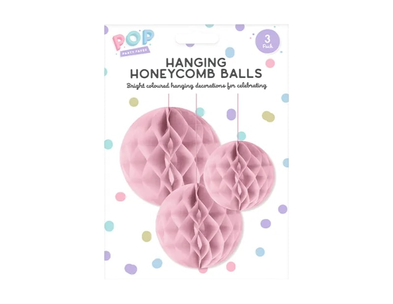 Wholesale Pastel Honeycomb Hanging Decoration 3pk Wholesale Pastel Honeycomb Hanging Decoration 3pk