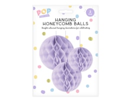 Wholesale Pastel Honeycomb Hanging Decoration 3pk Wholesale Pastel Honeycomb Hanging Decoration 3pk