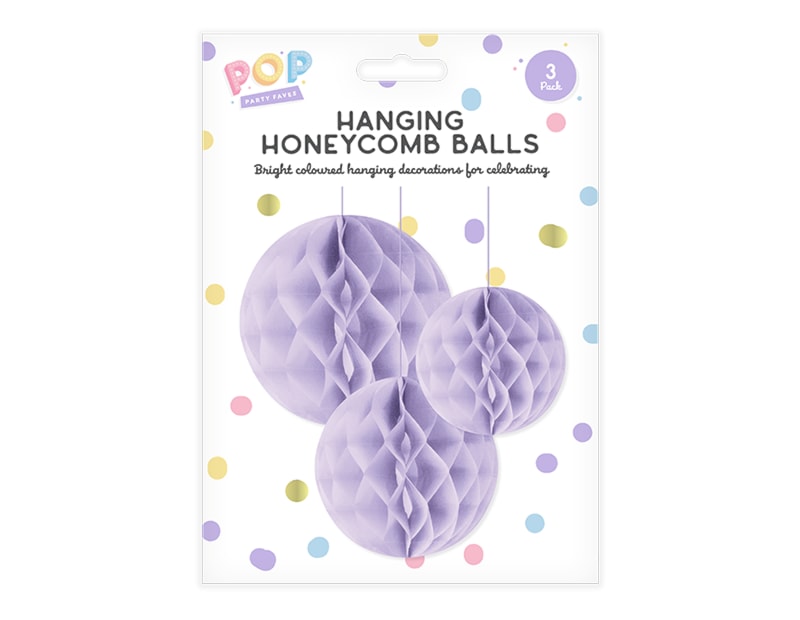 Wholesale Pastel Honeycomb Hanging Decoration 3pk Wholesale Pastel Honeycomb Hanging Decoration 3pk