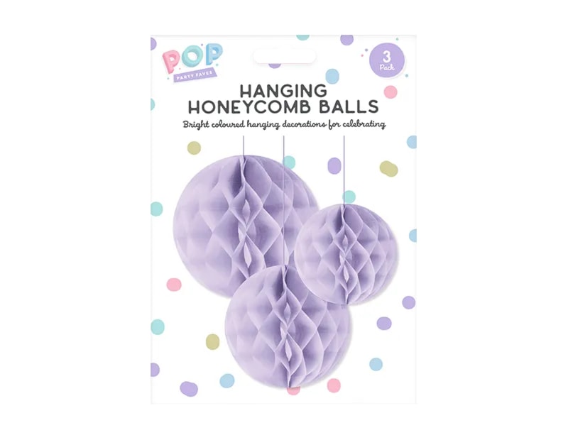 Wholesale Pastel Honeycomb Hanging Decoration 3pk Wholesale Pastel Honeycomb Hanging Decoration 3pk
