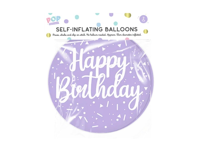 Wholesale Pastel Self Inflating Balloon 2pk Wholesale Pastel Self Inflating Balloon 2pk