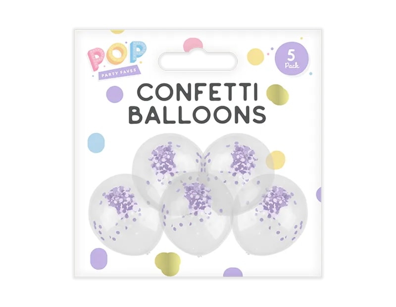 Wholesale Pastel Confetti Balloons 5pk | Gem Imports