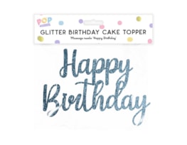 Wholesale Pastel Glitter Happy Birthday Cake Topper