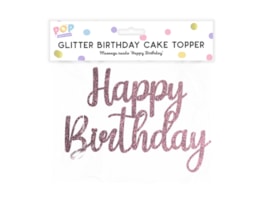 Wholesale Pastel Glitter Happy Birthday Cake Topper Wholesale Pastel Glitter Happy Birthday Cake Topper