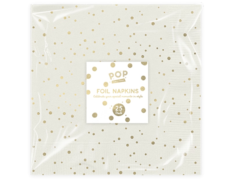 Wholesale Metallic Foil Napkins 25pk Wholesale Metallic Foil Napkins 25pk