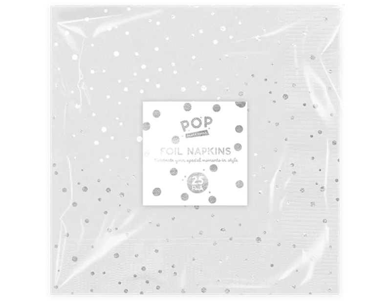 Wholesale Metallic Foil Napkins 25pk
