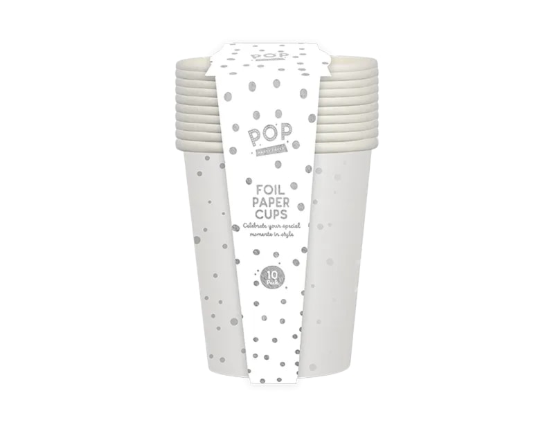 Wholesale Metallic Foil Print Paper Cups 10pk Wholesale Metallic Foil Print Paper Cups 10pk