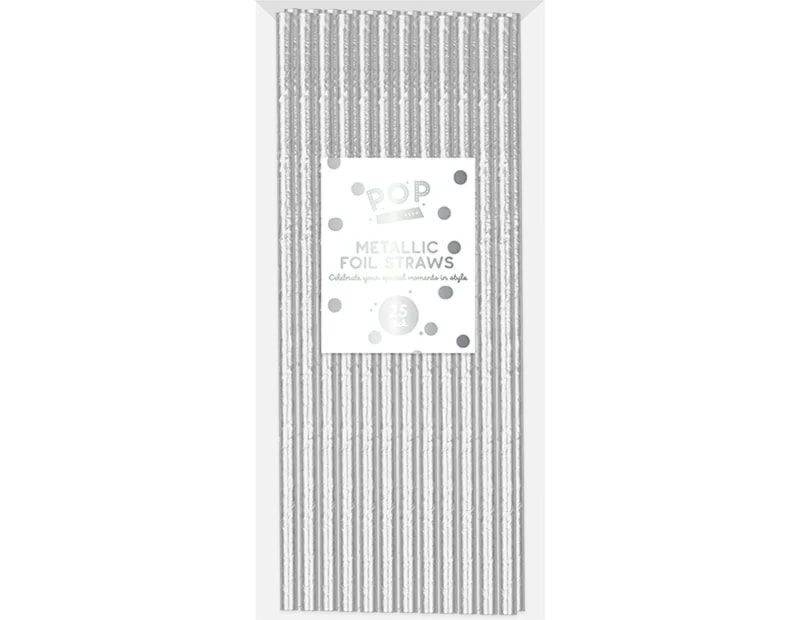 Wholesale Metallic Foil Straws 25pk CDU