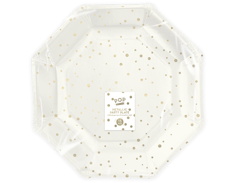 Wholesale Metallic Foil Paper Plates 15pk CDU Wholesale Metallic Foil Paper Plates 15pk CDU