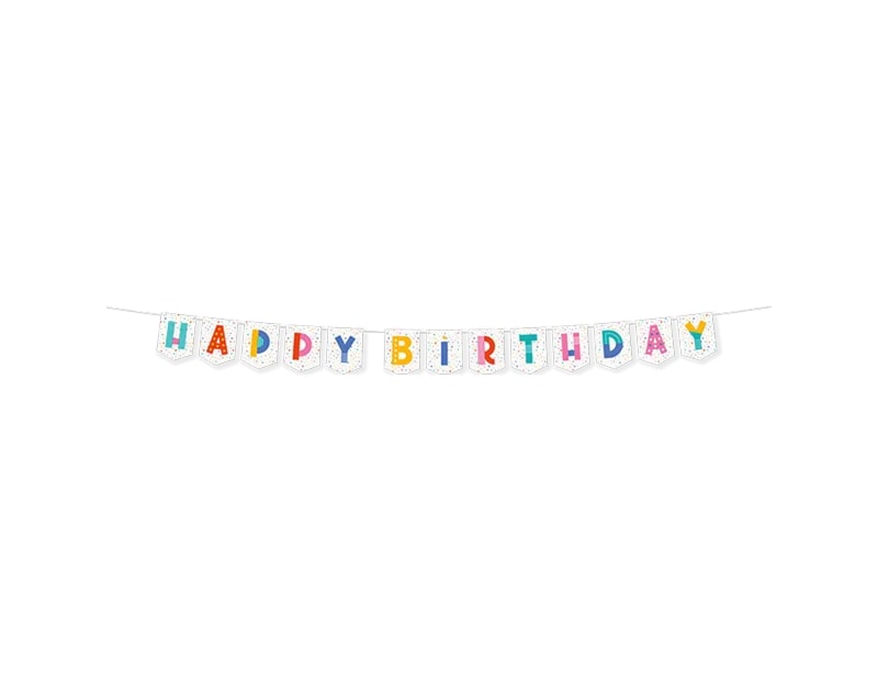 Wholesale Happy Birthday Bunting 3M Wholesale Happy Birthday Bunting 3M