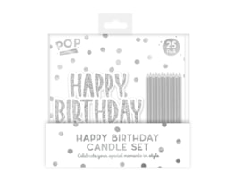 Wholesale Metallic Happy Birthday Candle Set Wholesale Metallic Happy Birthday Candle Set