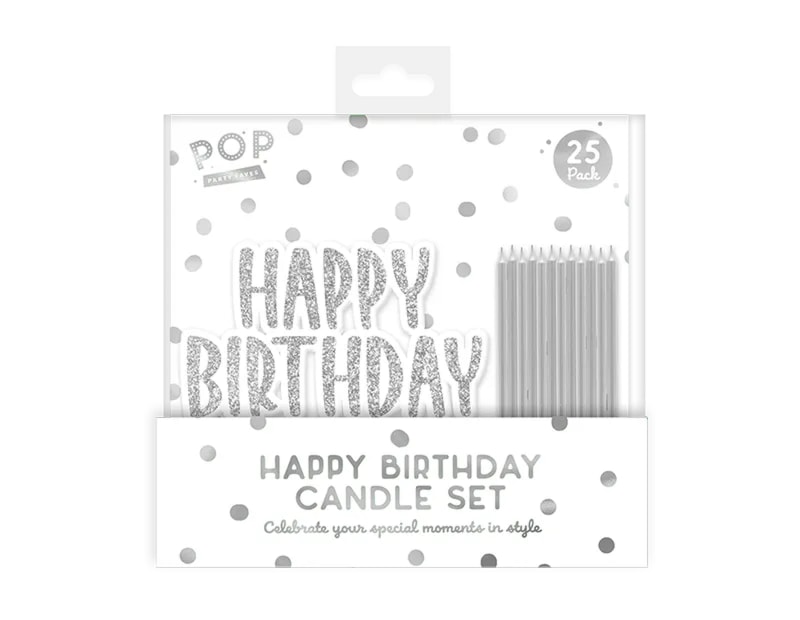 Wholesale Metallic Happy Birthday Candle Set Wholesale Metallic Happy Birthday Candle Set