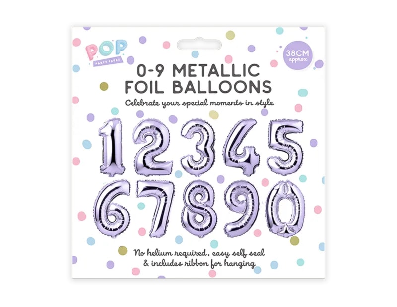 Wholesale 0-9 Pastel Foil Balloons