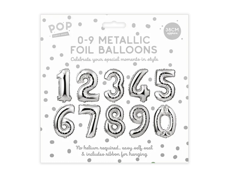 Wholesale 0-9 Metallic Foil Balloons