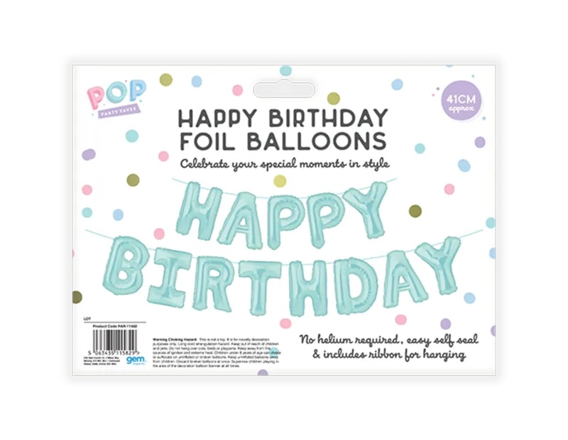 Wholesale Pastel Happy Birthday Foil Balloons Wholesale Pastel Happy Birthday Foil Balloons