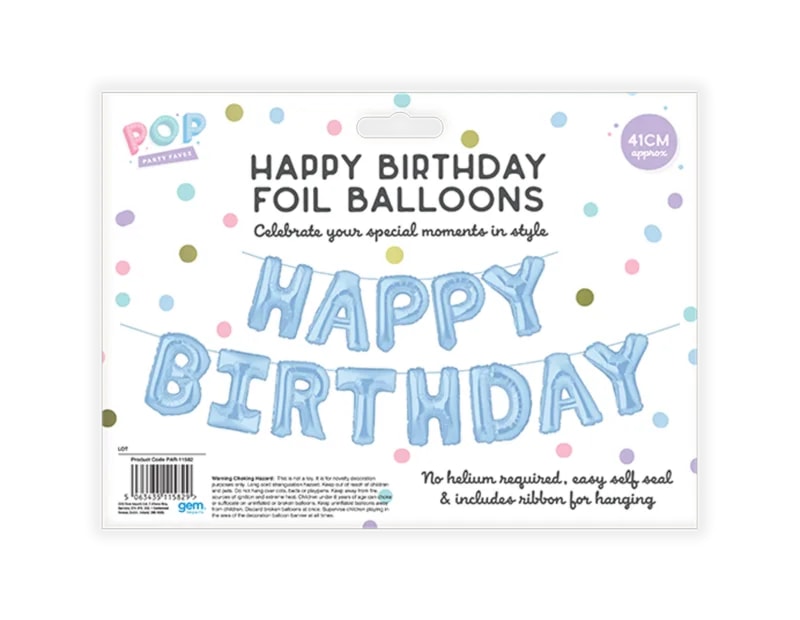 Wholesale Pastel Happy Birthday Foil Balloons Wholesale Pastel Happy Birthday Foil Balloons