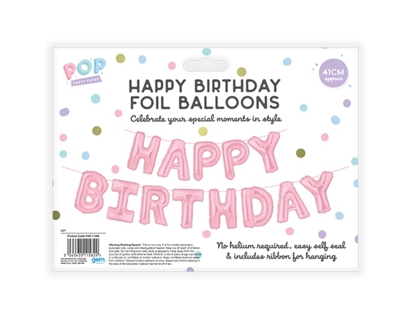 Wholesale Pastel Happy Birthday Foil Balloons Wholesale Pastel Happy Birthday Foil Balloons