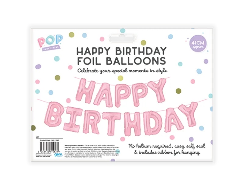 Wholesale Pastel Happy Birthday Foil Balloons Wholesale Pastel Happy Birthday Foil Balloons