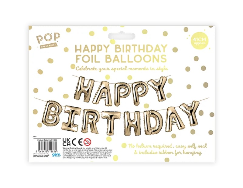 Wholesale Metallic Happy Birthday Foil Balloons Wholesale Metallic Happy Birthday Foil Balloons