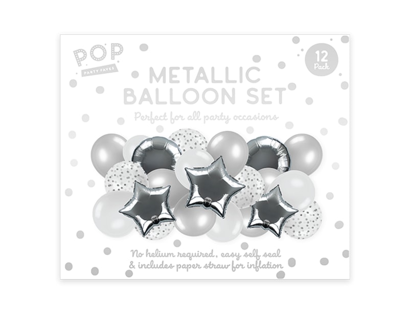 Wholesale Metallic Balloon Set 12pk Wholesale Metallic Balloon Set 12pk