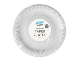 Wholesale White paper plates 23cm 25pk CDU Wholesale White paper plates 23cm 25pk CDU