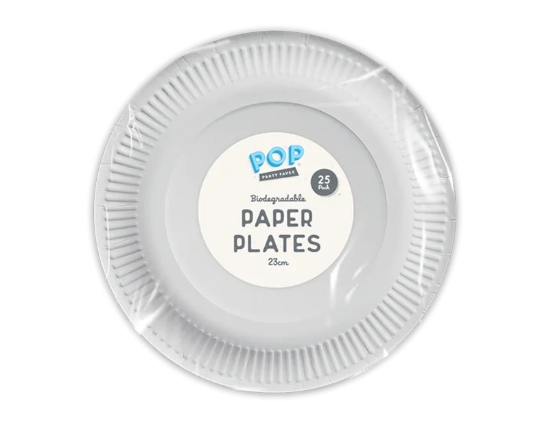 Wholesale White paper plates 23cm 25pk CDU Wholesale White paper plates 23cm 25pk CDU