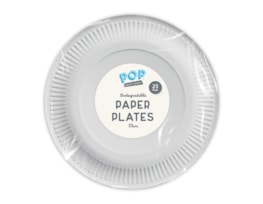 Wholesale White paper plates 23cm 25pk CDU