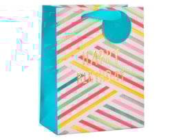 Wholesale Girls Foiled Embossed Happy Birthday Medium Gift Bags Wholesale Girls Foiled Embossed Happy Birthday Medium Gift Bags