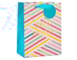 Wholesale Girls Foiled Embossed Happy Birthday Large Gift Bag 30x42x12cm Wholesale Girls Foiled Embossed Happy Birthday Large Gift Bag 30x42x12cm