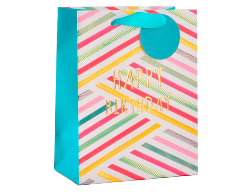 Wholesale Girls Foiled Embossed Happy Birthday Large Gift Bag 30x42x12cm Wholesale Girls Foiled Embossed Happy Birthday Large Gift Bag 30x42x12cm