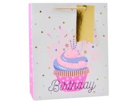 Wholesale Girls Foiled Embossed Birthday Medium Gift Bag 26x32x12cm Wholesale Girls Foiled Embossed Birthday Medium Gift Bag 26x32x12cm