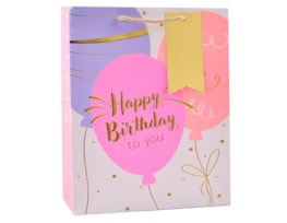 Wholesale Girls Foiled Embossed Birthday Large Gift Bag 30x42x12cm