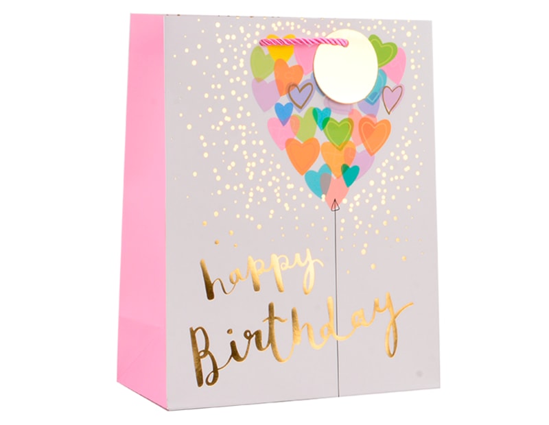 Wholesale Unisex Foiled Birthday Large Gift Bag 30x42x12cm Wholesale Unisex Foiled Birthday Large Gift Bag 30x42x12cm