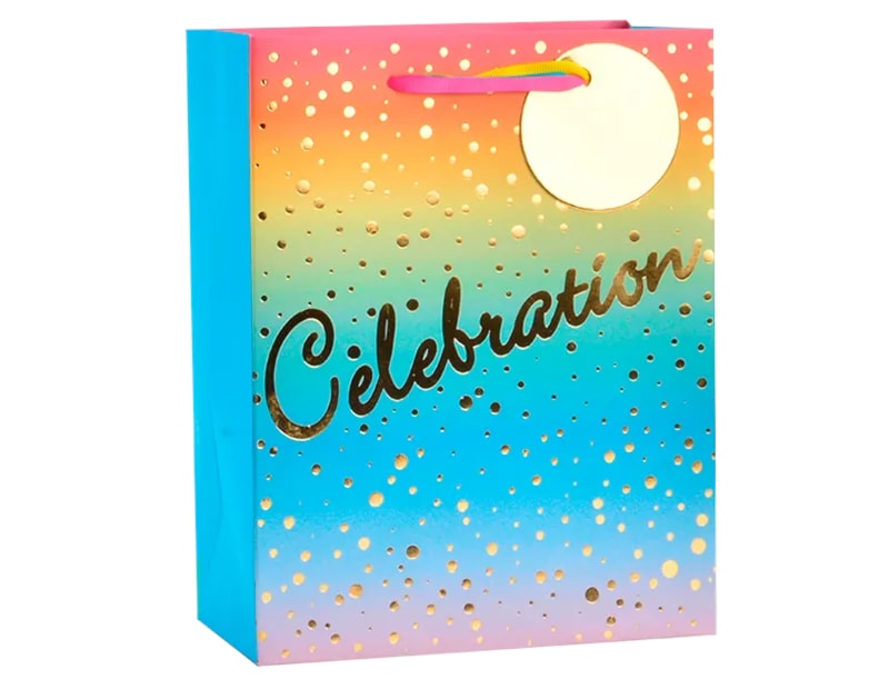 Wholesale Colourful Star Foiled Large Gift Bag 30x42x12cm