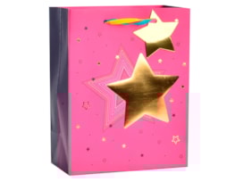 Wholesale Colourful Star Foiled Large Gift Bag 30x42x12cm
