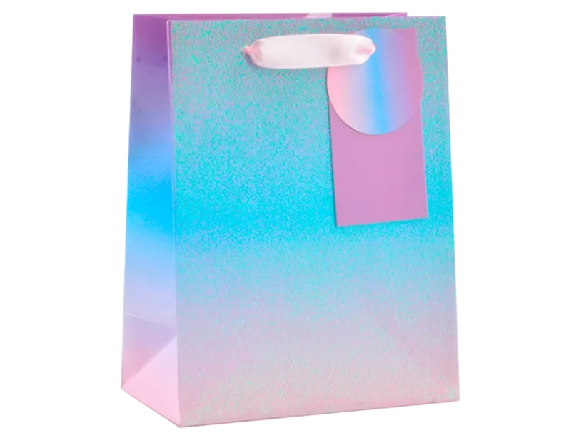 Wholesale Ombre Iridescent Glitter Large Gift Bag 30x42x12cm Wholesale Ombre Iridescent Glitter Large Gift Bag 30x42x12cm
