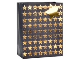 Wholesale Foiled Star Medium Gift Bag 26x32x12cm