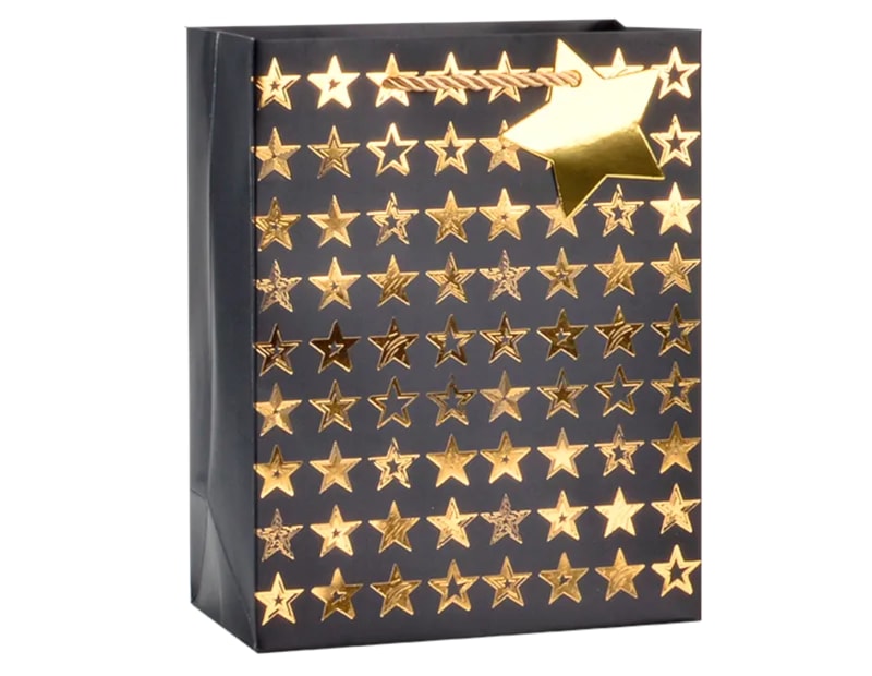 Wholesale Foiled Star Large Gift Bag 30x42x12cm