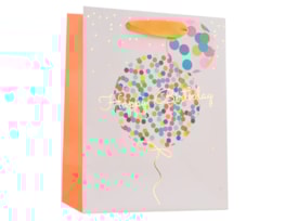 Wholesale Confetti Detail Foiled Large Gift Bag 30x42x12cm