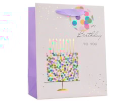 Wholesale Confetti Detail Foiled Large Gift Bag 30x42x12cm