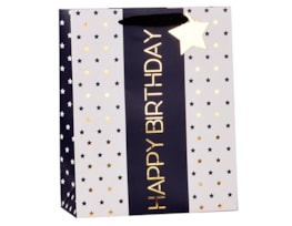 Wholesale Mens Foiled Happy Birthday Large Gift Bag 30x42x12cm Wholesale Mens Foiled Happy Birthday Large Gift Bag 30x42x12cm