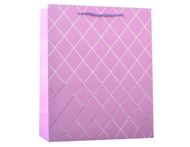 Wholesale Pastel Foiled Medium Gift Bag 26x32x12cm