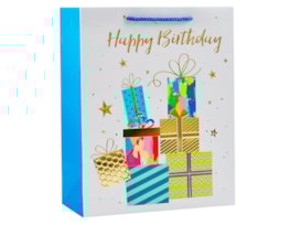 Wholesale Unisex Foiled Medium Gift Bag 26x32x12cm Wholesale Unisex Foiled Medium Gift Bag 26x32x12cm