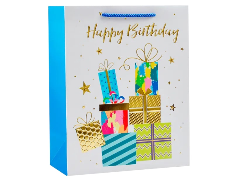 Wholesale Unisex Foiled Medium Gift Bag 26x32x12cm