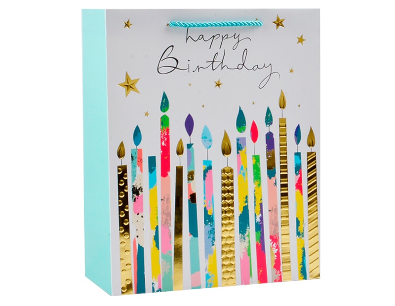 Wholesale Unisex Foiled  Large Gift Bag 30x42x12cm