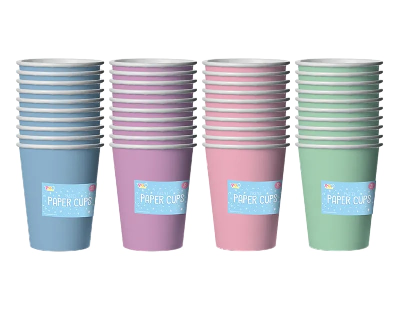 Wholesale Pastel Paper Cups 10pk CDU Wholesale Pastel Paper Cups 10pk CDU