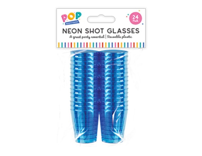 Wholesale Neon Shot Glasses 24pk